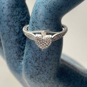 Diamond Ring Size 7 in Sterling Silver